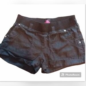 💥3/$30 2b BeBe Women's Linen Roll-Cuff / 5 Pocket Shorts